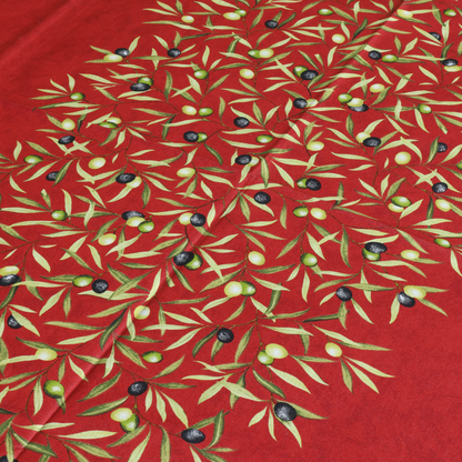 Burgundy Olive Branch Coated