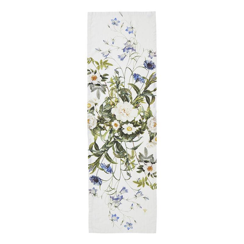 The Blue Flower table runner on a white background