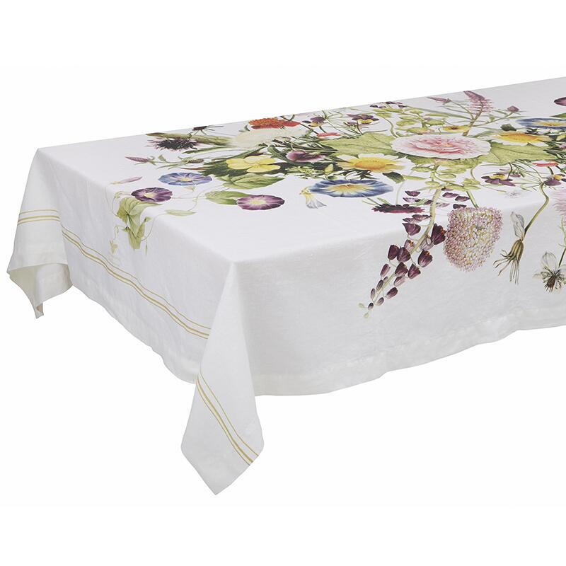 Flower Garden tablecloth on a white background