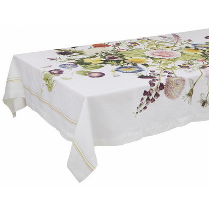 Flower Garden tablecloth on a white background
