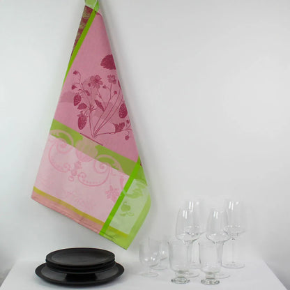 Fraisier Rose Dishtowel