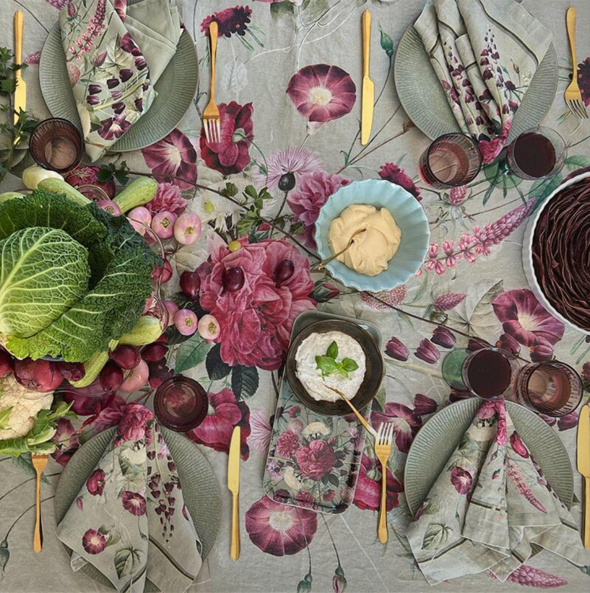 Green Blossom Garden Napkin (1ct)