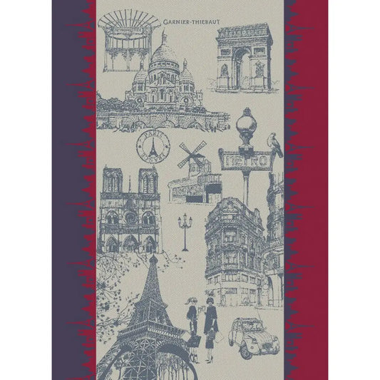 J'Aime Paris Tricolore Dishtowel