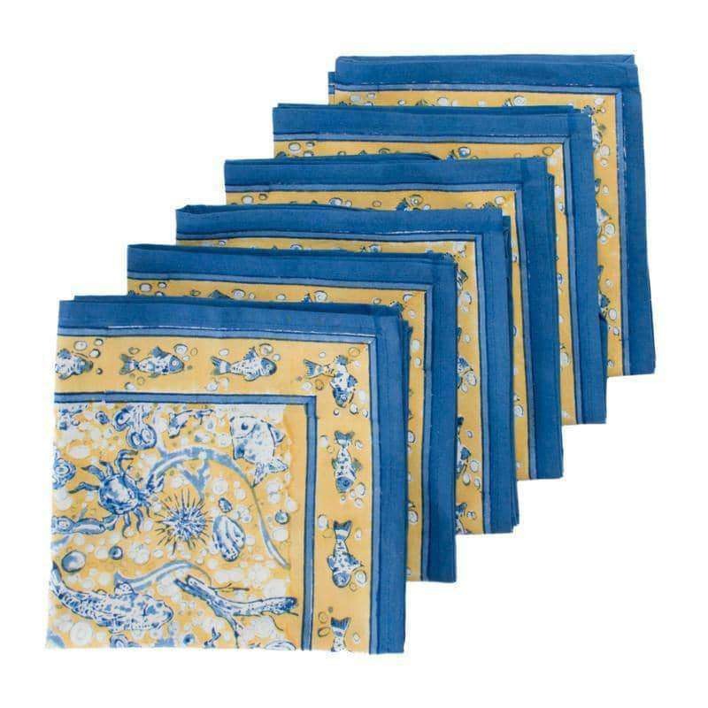 La Mer Blue & Yellow Napkin (6 ct)