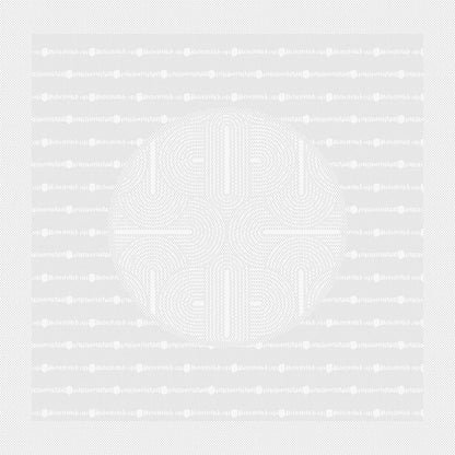 Full view of Le Cercle Blanc Jacquard Napkin in white.