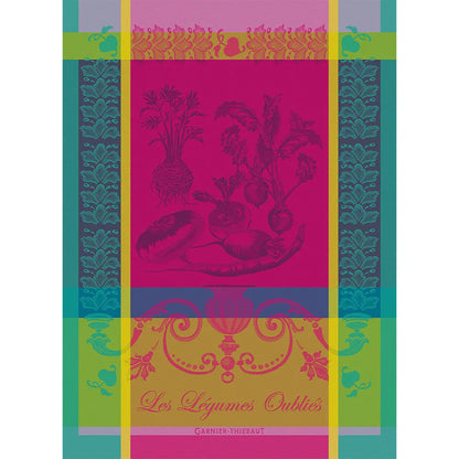 Legumes Oublies Fuchsia Dishtowel