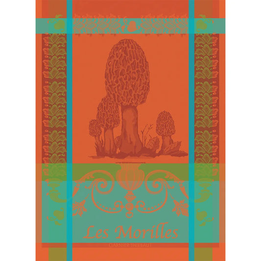 Les Morilles Vermillon Dishtowel