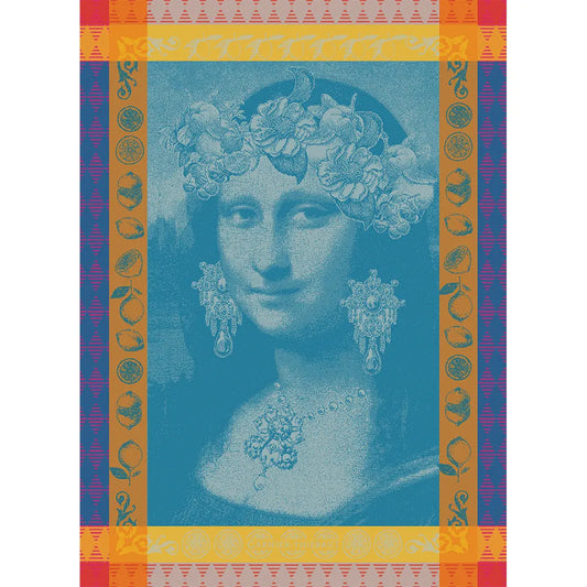 Mona Lisa Bleu Dishtowel