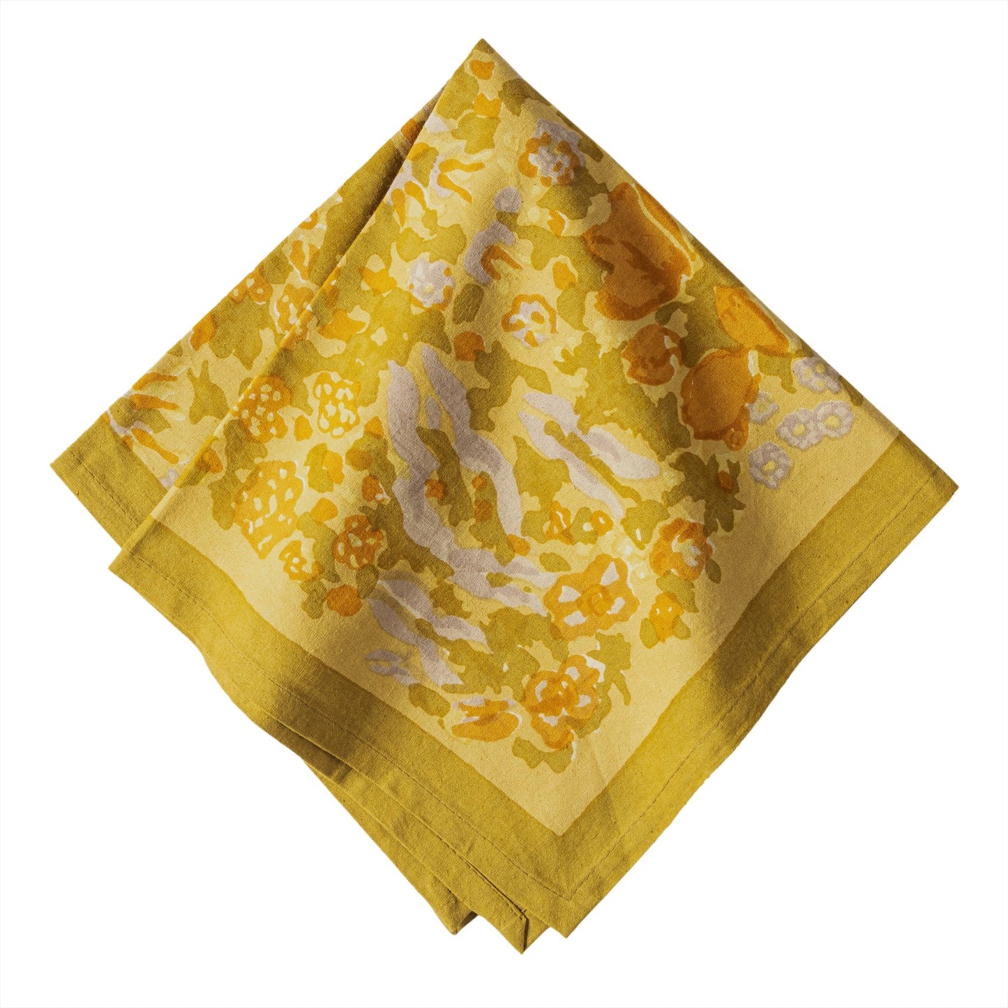 Jardin Mustard & Grey Napkin (6 ct)