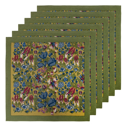 Jardin Blue & Vert Napkin (6 ct)