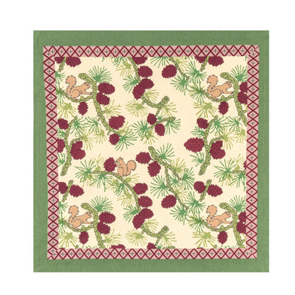 Squirrel & Pinecone Red & Brown Napkin (6 ct)