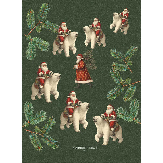 Ours De Noel Sapin Dishtowel