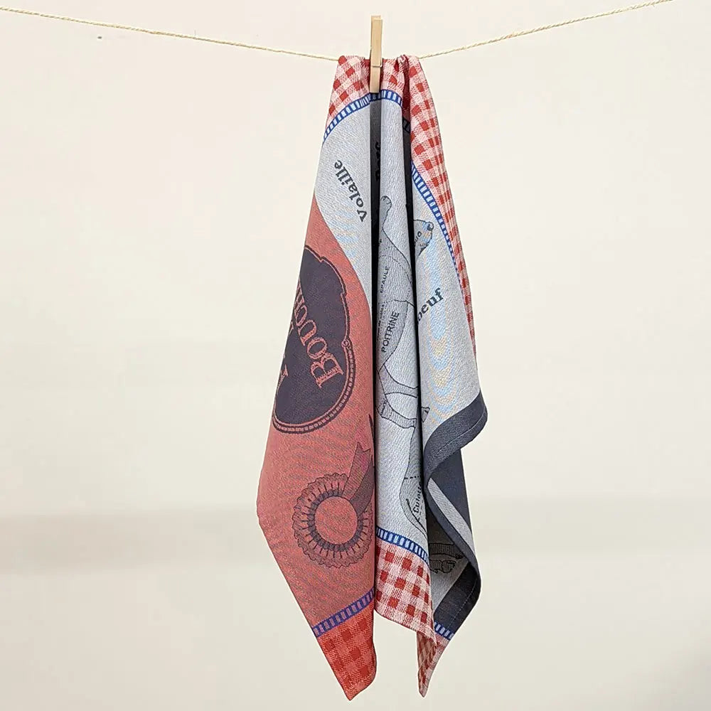 Piece De Boucherie Rouge Dishtowel