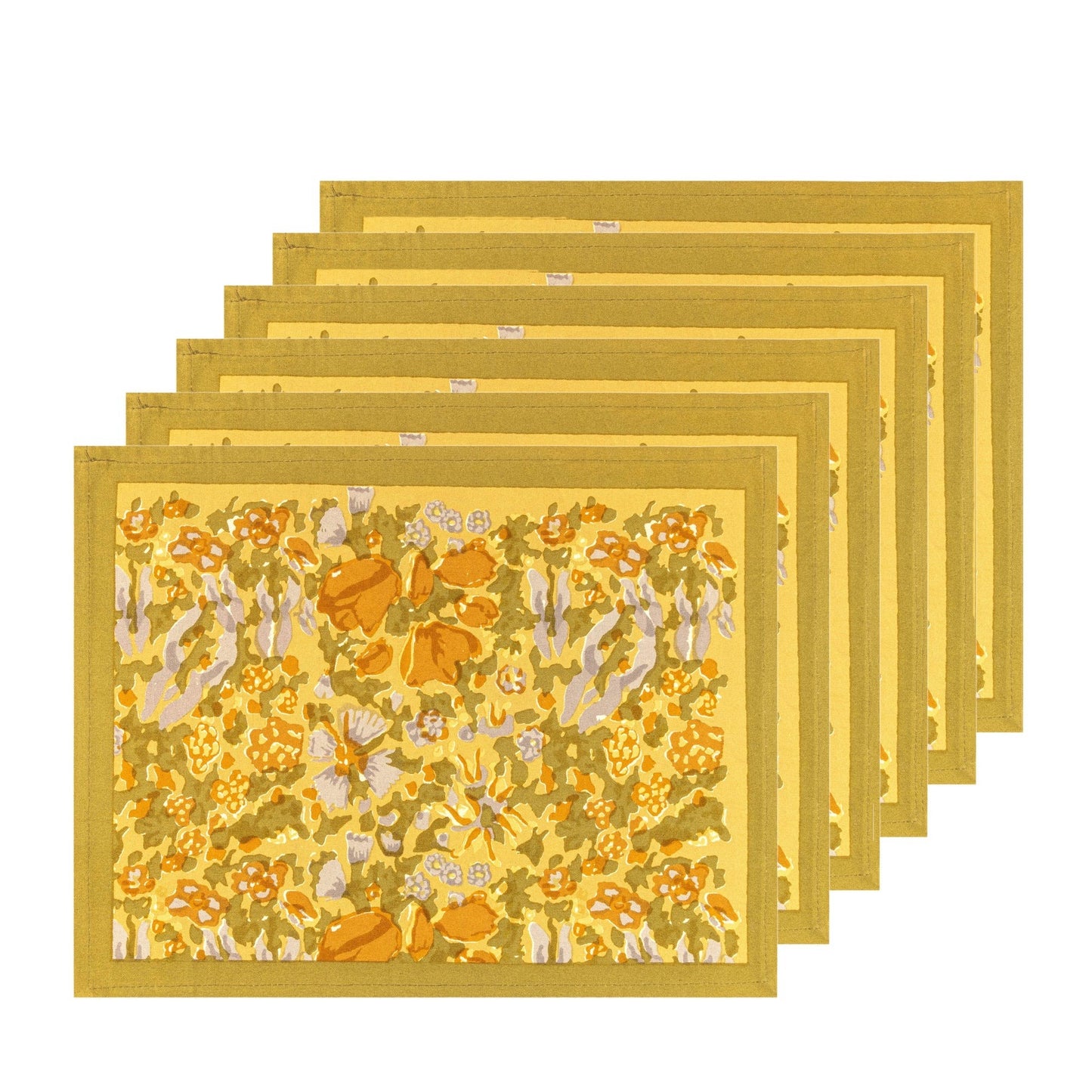 Jardin Mustard & Gray Placemats