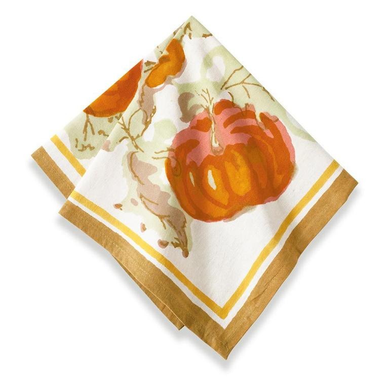 Pumpkin Orange & Mustard Napkin (6 ct)