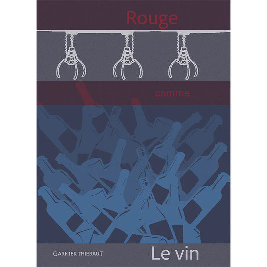 Rouge Comme Le Vin Tricolore Dishtowel