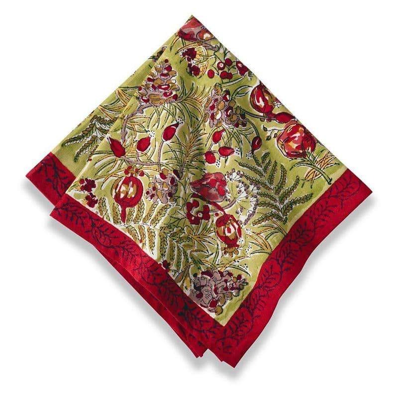 Winter Garden Wreath Red & Green Napkin (6 ct)